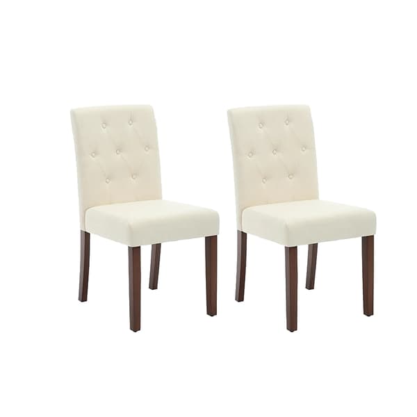 Matstolar, Linneklädsel, Högt Ryggstöd, beige