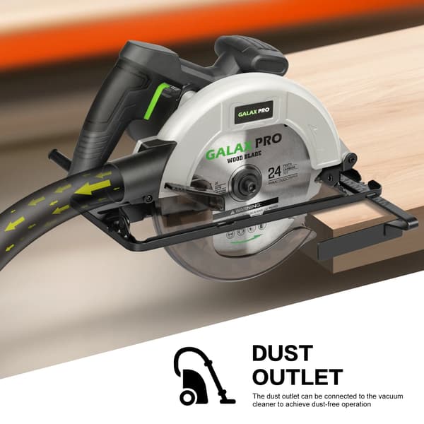 Cirkelsav, 1400W Motor, Justerbar Skæredybde,1400W