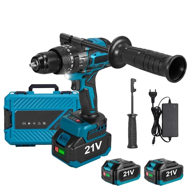 Impact Drill, Cordless, Brushless Motor, With Two 2 × Batteries