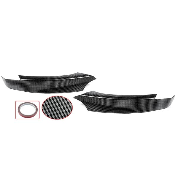 Front Bumper Side Spoiler Splitter, Høj Kvalitet ABS Plast, Direkte Erstatning,kulstoflook