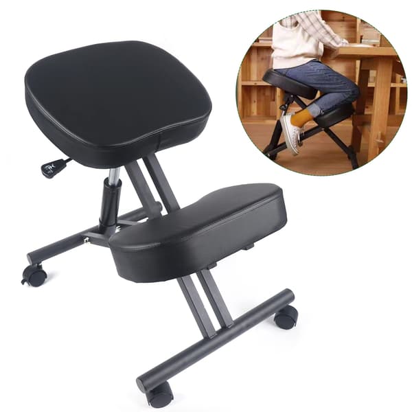 Kontorstol, Ergonomisk Design, Justerbar Højde,sort