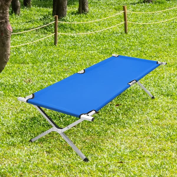 Campingseng, Bærbar Design, Holdbare Materialer,Blå