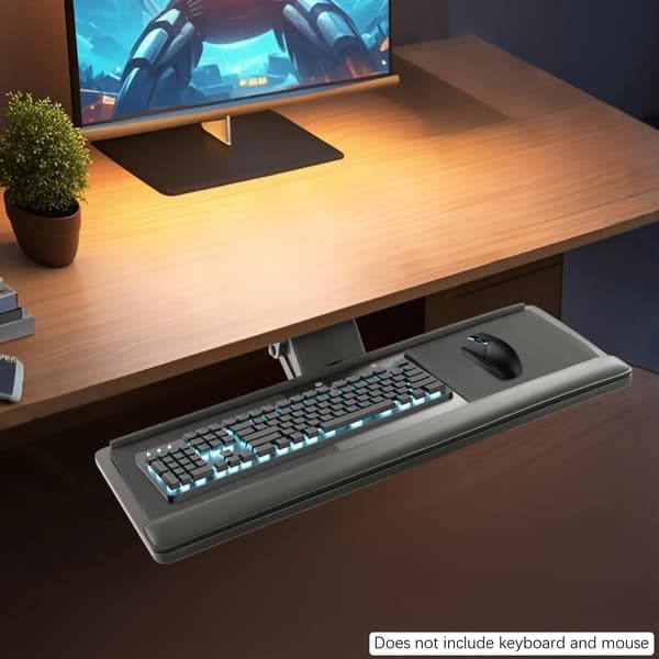 Tastaturbakke, Justerbar Højde, Holdbare Materialer,sort
