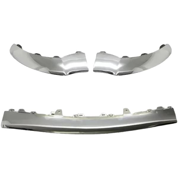 Front Bumper Lip Spoiler, Holdbar ABS Design, Forbedret Æstetik,Sølv