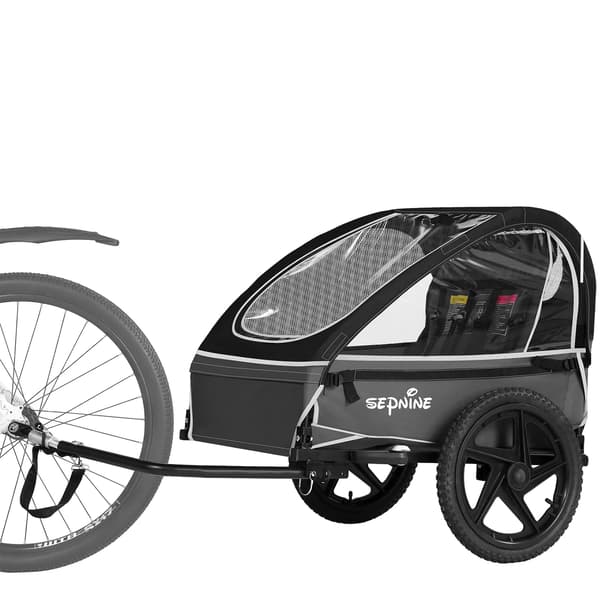 Børnetransportvogn, Holdbart Metal, Sammenklappeligt Design,sort