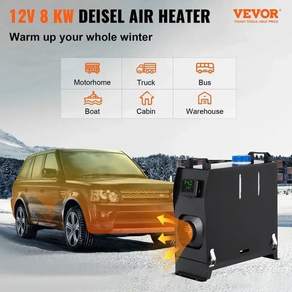 Diesel Luftvarmer, 8KW Effekt, LCD Skærm,8KW