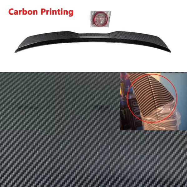 Spoiler, ABS-material, Universell kompatibilitet för hatchback,Kolfibertextur