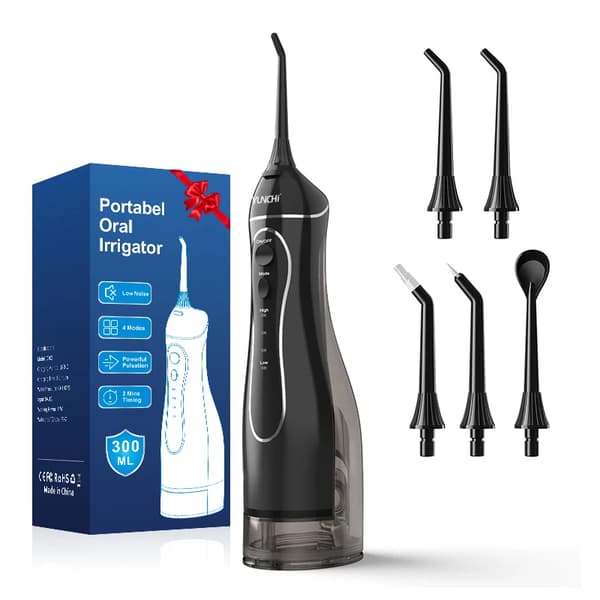 Oral Irrigator, Bærbar, Vandtæt,Sort C102