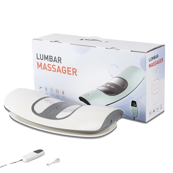 Rygstrækker, Justerbar Træk, Varme Massage,Beige