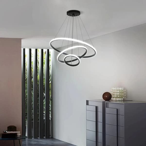 Pendellampa, Dimbar LED, Modern Design,svart