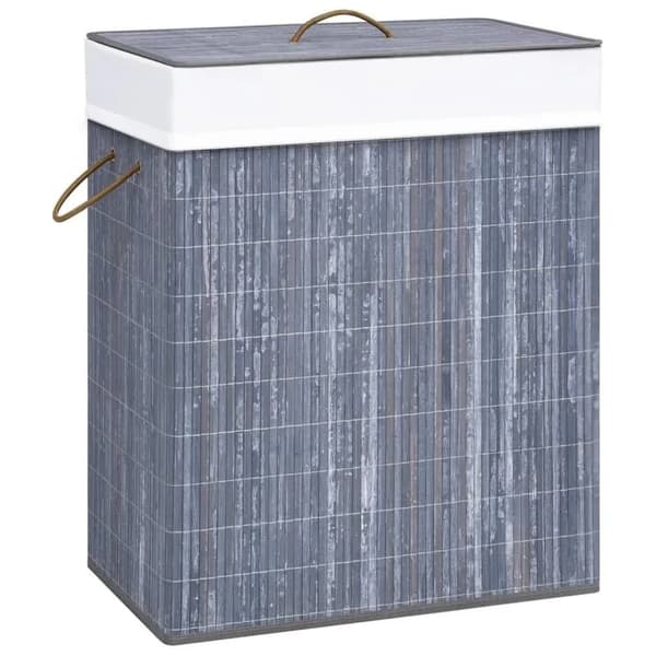 Vasketøjskurv, Bambusmateriale, 83 L Kapacitet,MULTI