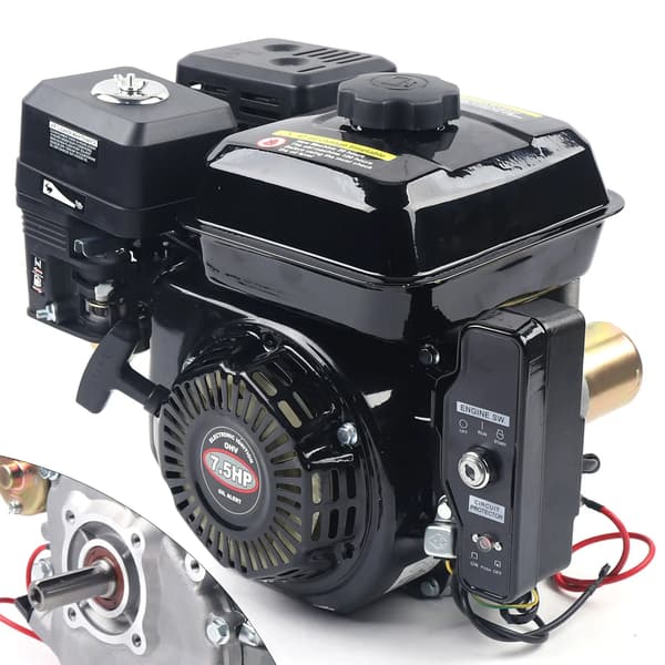 Gasmotor, 7,5HK, Elektrisk Start,svart