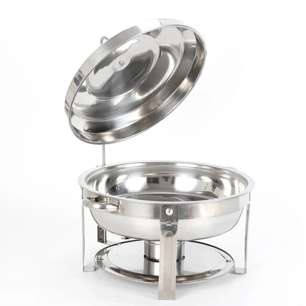 Chafing Dish, Rustfrit Stål, 7,5L Kapacitet,Lys Grå, 5L