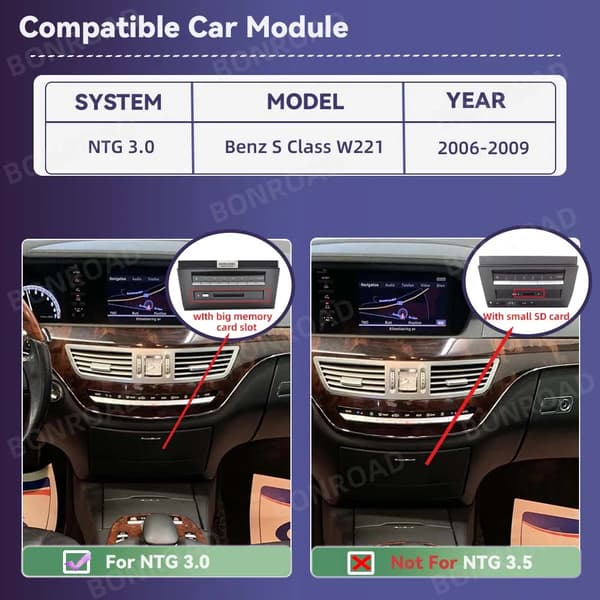 Langaton multimedia-liitäntä, langaton CarPlay, Android Auto,Benz NTG3.0:lle