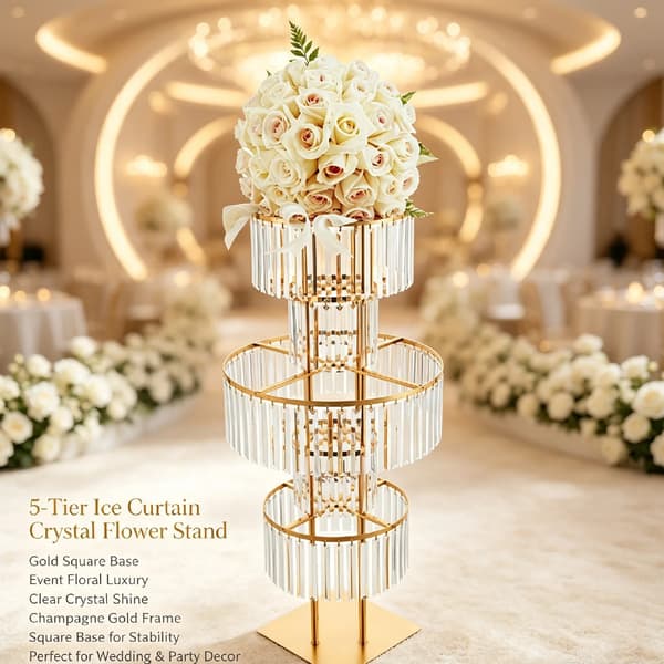 Display Stativ, 5-Lags Design, Moderne Stil,Klar Guld