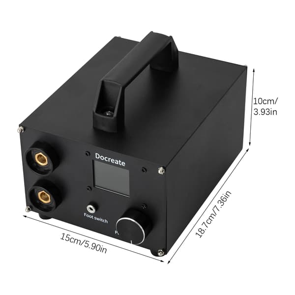 Batteri Punktsvets, LCD-display, 1400A Spetsutgång,Svart