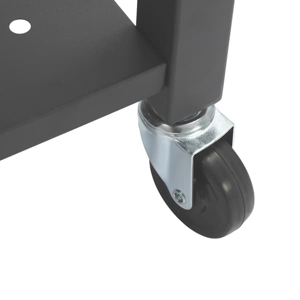 Grillvogn, 4-lags struktur, foldbart sidebord,sort