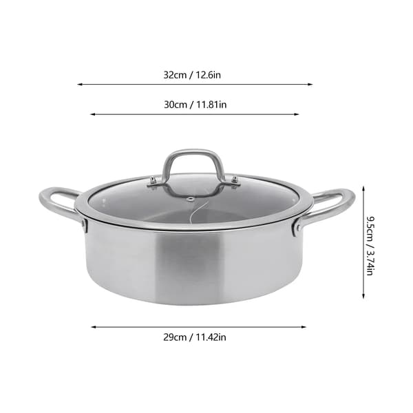 Hot Pot, Divider, Glaslock,Silver