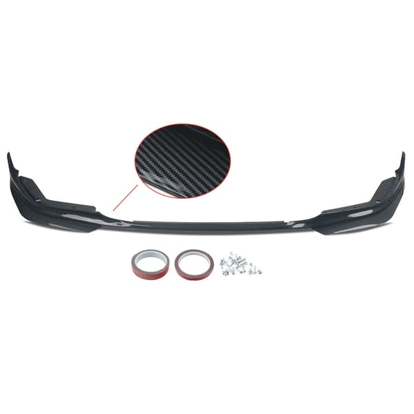 Front Bumper Lip Body Kit, Holdbart ABS Plastik, Direkte Erstatning,Kulfiberlook