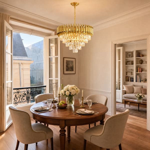 Kronleuchter, Moderne Stil, Justerbar Kæde, 300W, ændrebar, Guld