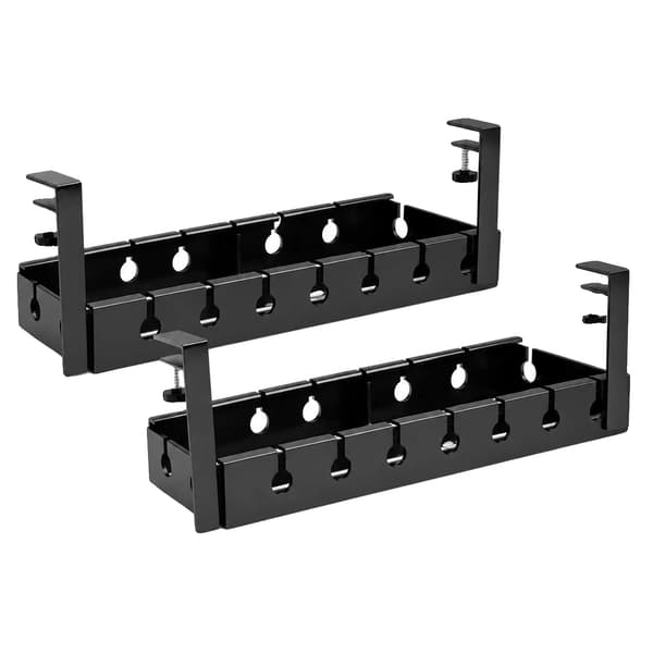 Kabelhanteringsfack, Klämmontering, Hållbar Design, Svart 2 st