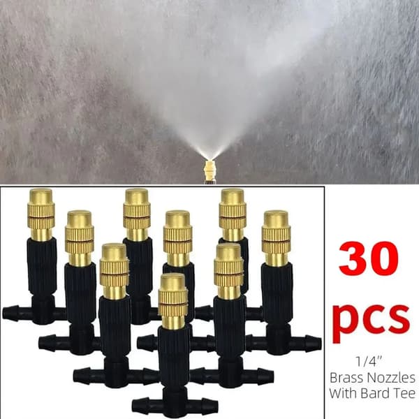 Dimma System, Justerbar Spray Diameter, Hållbar Messing Konstruktion,30pcs