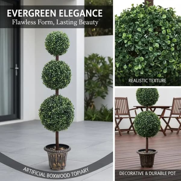 Kunstig Plante, Træstil, Holdbart Materiale,grøn, M
