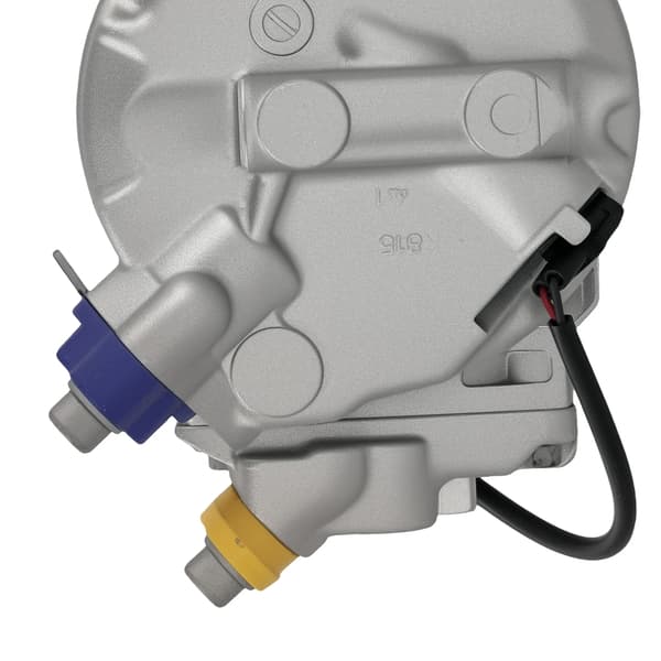 A/C-kompressor, aluminium, längd 28 cm, kompatibel med BMW E60 E61 520-535 7-serie E65 E66, ISO9000-certifierad
