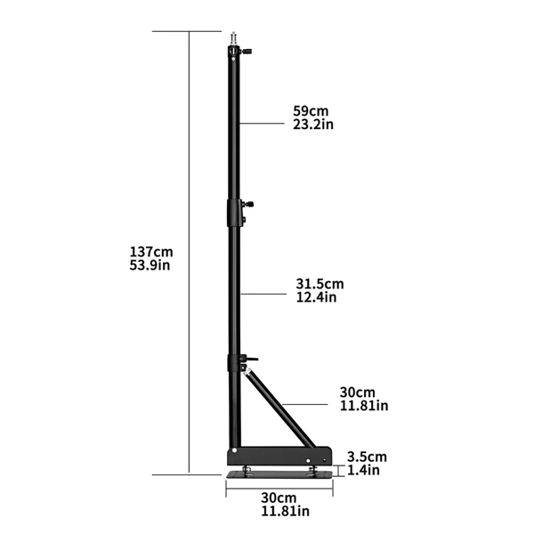 Väggmonterad bomarm, justerbar höjd, mångsidig positionering,135cm