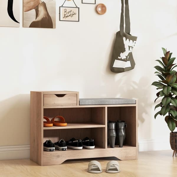 Sko bænk, justerbar højde, moderne design,MØRKE GRÅ