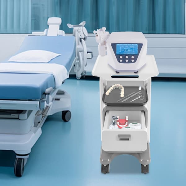 Medicinsk vogn, multifunktionel opbevaring, holdbart design,Hvid