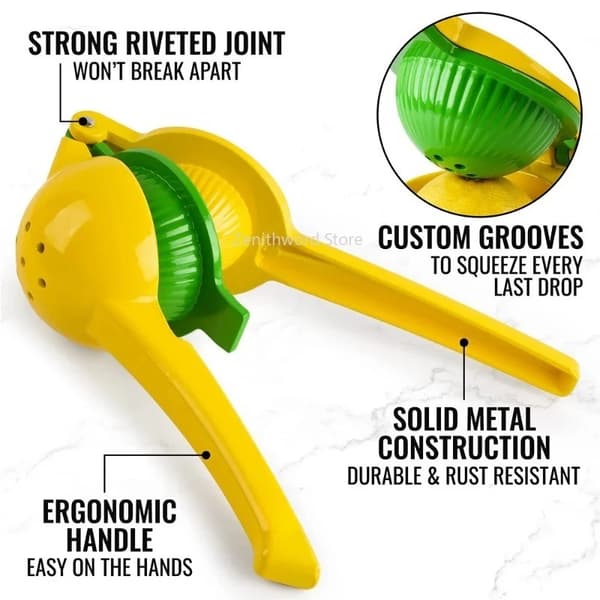Juicer, Bærbar Manuel Design, Egnet til Citrusfrugter,2-i-1 Citronskvis