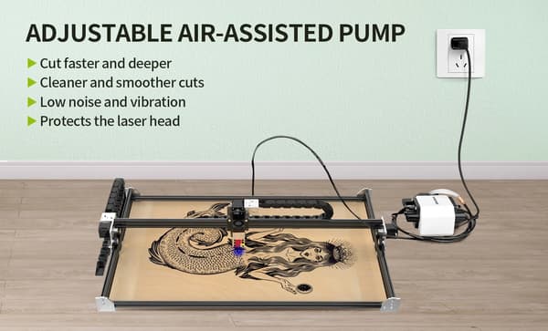 Luftpump, Justerbar Luftflöde, Kompakt Design,DB-58 25W 55L/min