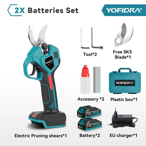 Elsax, borstlös motor, ergonomisk design, 2 batterier