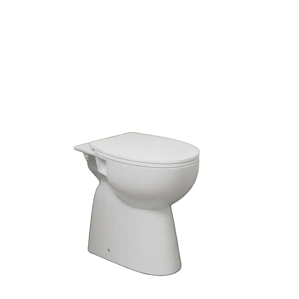 Toilet, Siphon Spuling, Dual-Flush System,Hvid