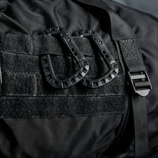 Konvertibel Duffel Bag, Rummelig Design, Alsidige Bæreformer,sort farve