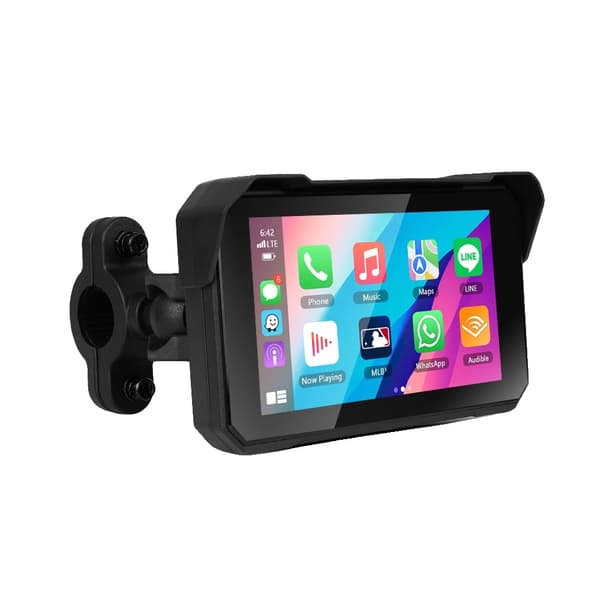 Motorcykel GPS-navigator, 5 tum, IP68 vattentålig, 854 x 480 upplösning, stöder CarPlay, stöder Android Auto