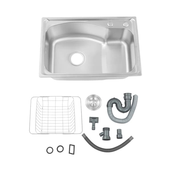 Diskho i rostfritt stål, enkel skål design, lätt montering,Silver