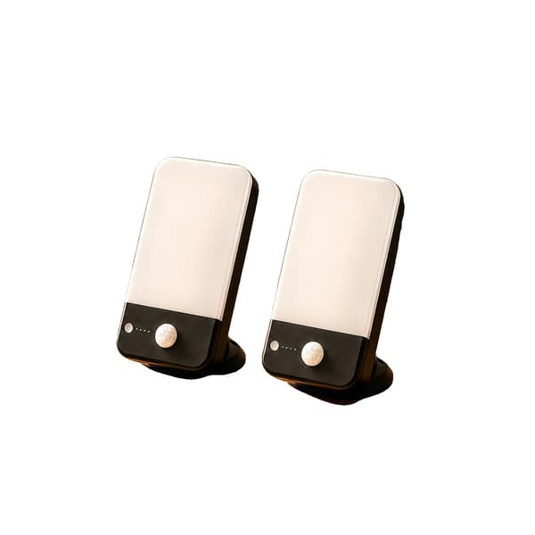 Seinävalaisin, 360° Käännettävä, Langaton USB-lataus,2PCS