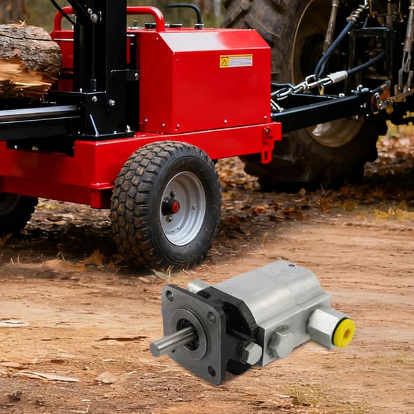 Hydraulisk Vedklyv Pump, Hög Effektivitet, Kompakt Design,svart