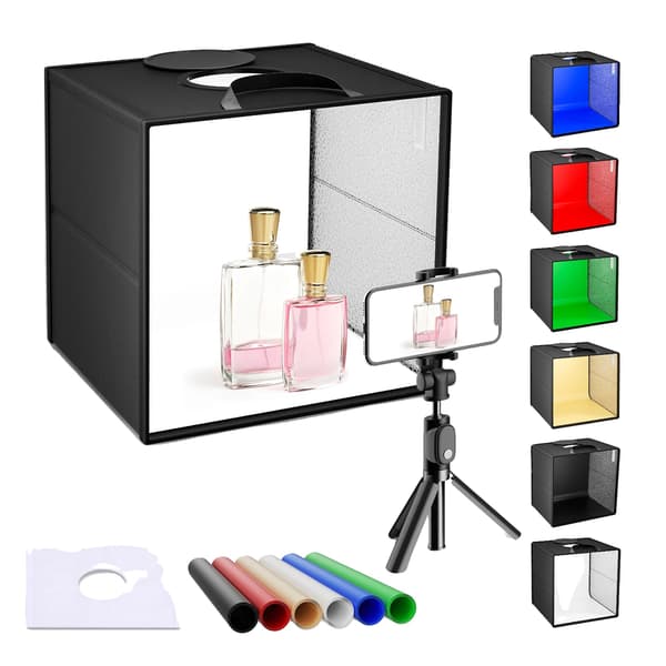 Fotostudio Lyskasse, Justerbar Lysstyrke, Bærbart Design,30X30CM