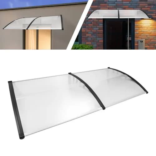 Dörröverbyggnad, Polykarbonatmaterial, 200 cm Bredd, Väggmonterad, Rektangulär/Båge Form, UV-Skydd