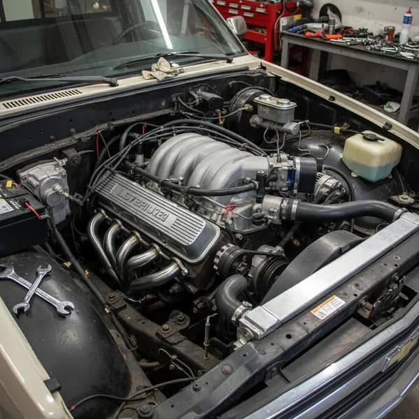Avgassystem, Rostfritt Stål, Universell Passform för LS V8 Motorer, armégrön