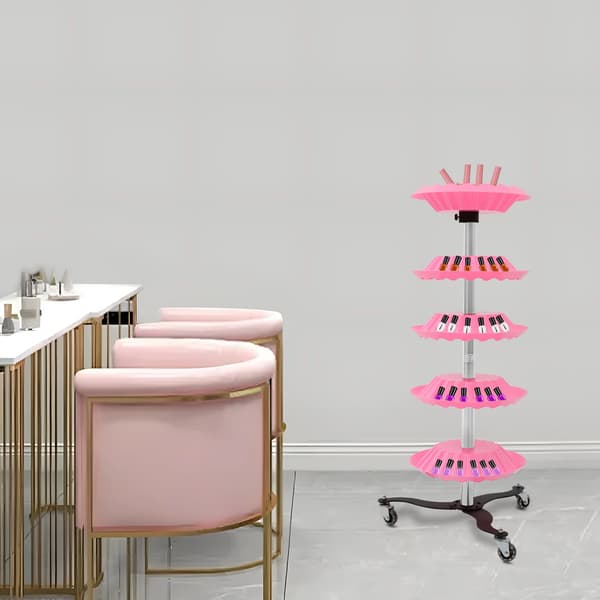 Neglelak Drejerack, 5 Niveauer, Mobil Organizer,Pink