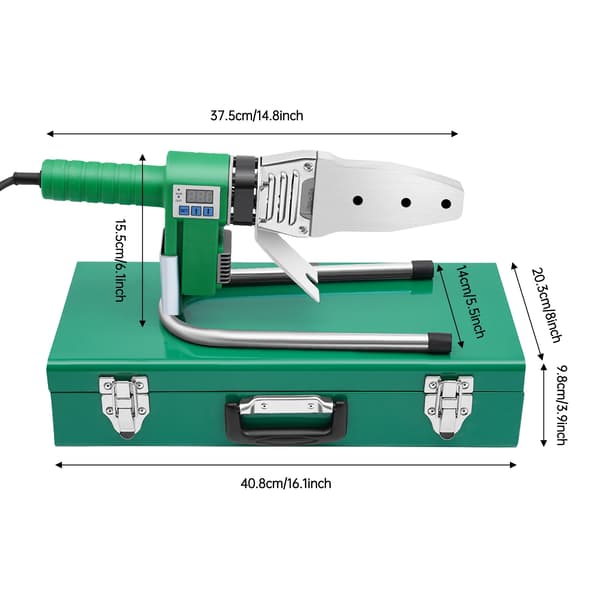 Rörsvetsmaskin, 1500W Effekt, LED-display,Grön