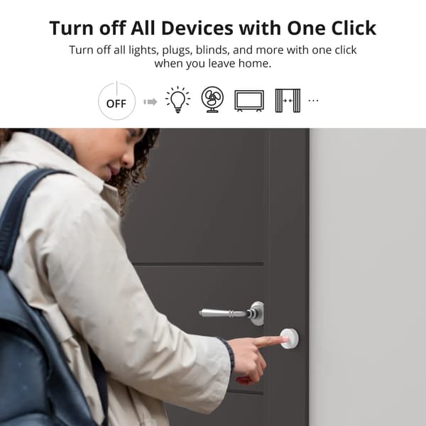 Trådlös Smart Switch, Tvåvägskontroll, Lång Batteritid,SNZB-01P
