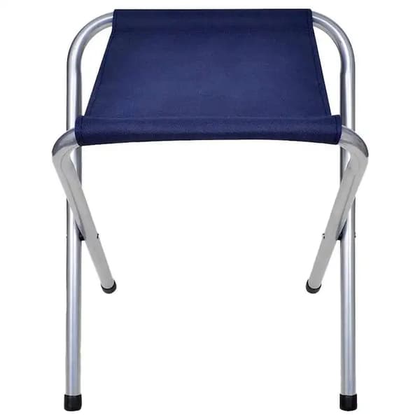 Fällbart Campingbord Set, Bärbar Design, Inkluderar 6 Pallar,Vit