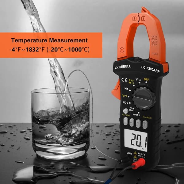Klemme Multimeter, True-RMS Måling, Bluetooth Forbindelse,7200C-APP