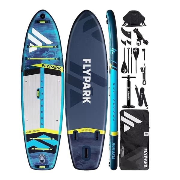 Stand Up Paddle Board, Tri-Fin Design, Hållbar PVC-konstruktion,Azure Moln