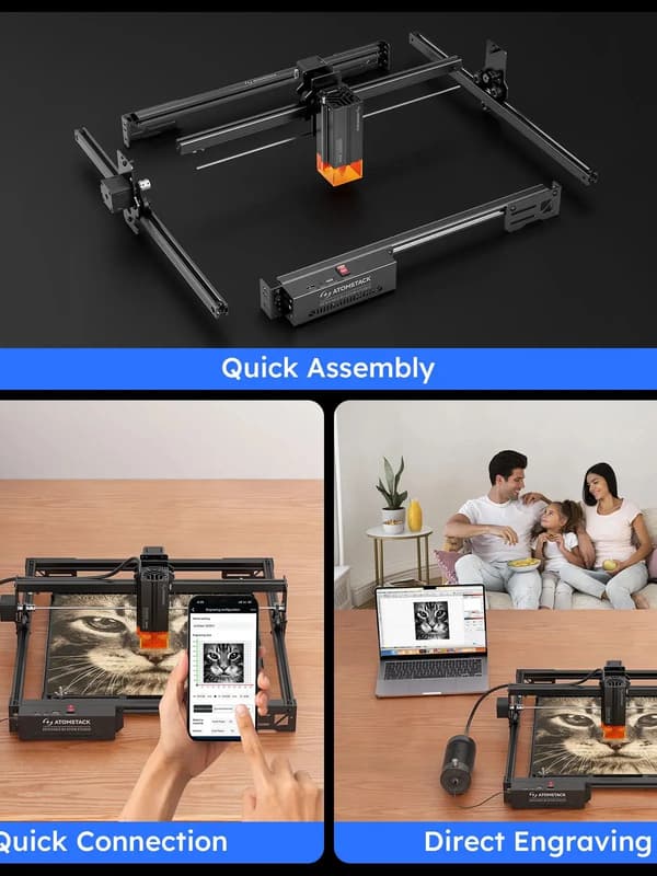 Lasergravør, 20W Effekt, Høj Præcision Skæring,EU stik, A20 PRO V2